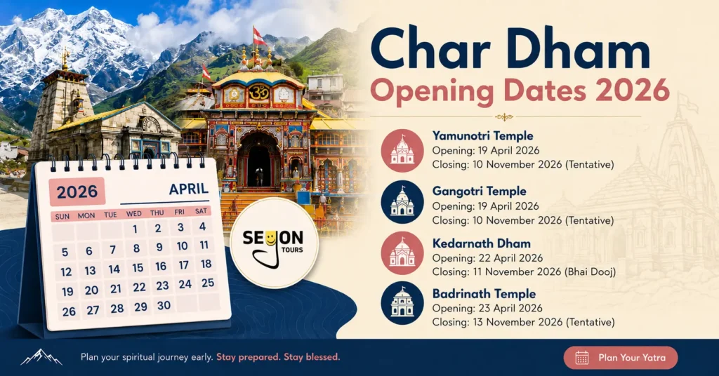 Char dham opening dates and registration 2026